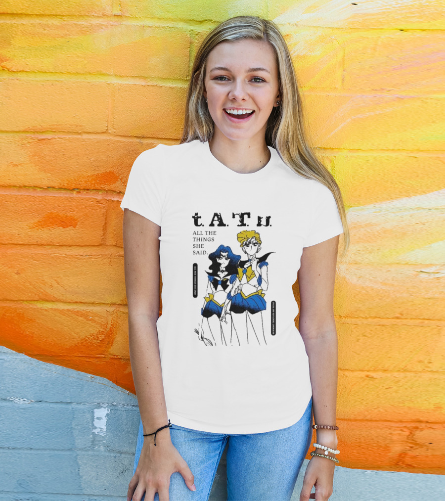 T.A.T.u. All The Things She Said Sailor Moon Inspired Characters T-Shirt