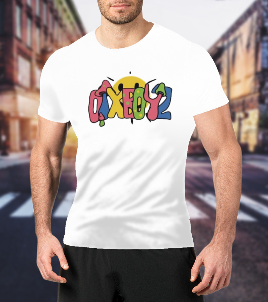 Otxboyz Microdose Smiley Face Psychedelic Bubble Letters T-Shirt