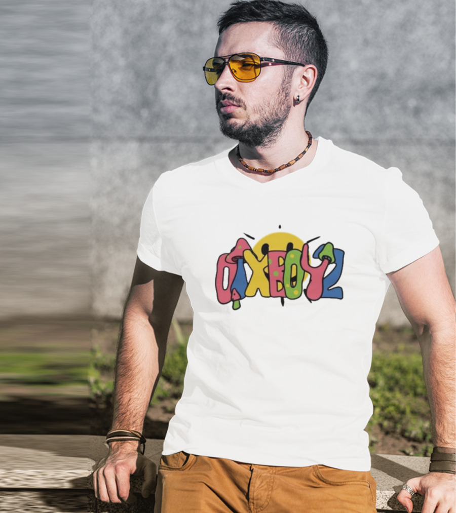 Otxboyz Microdose Smiley Face Psychedelic Bubble Letters T-Shirt