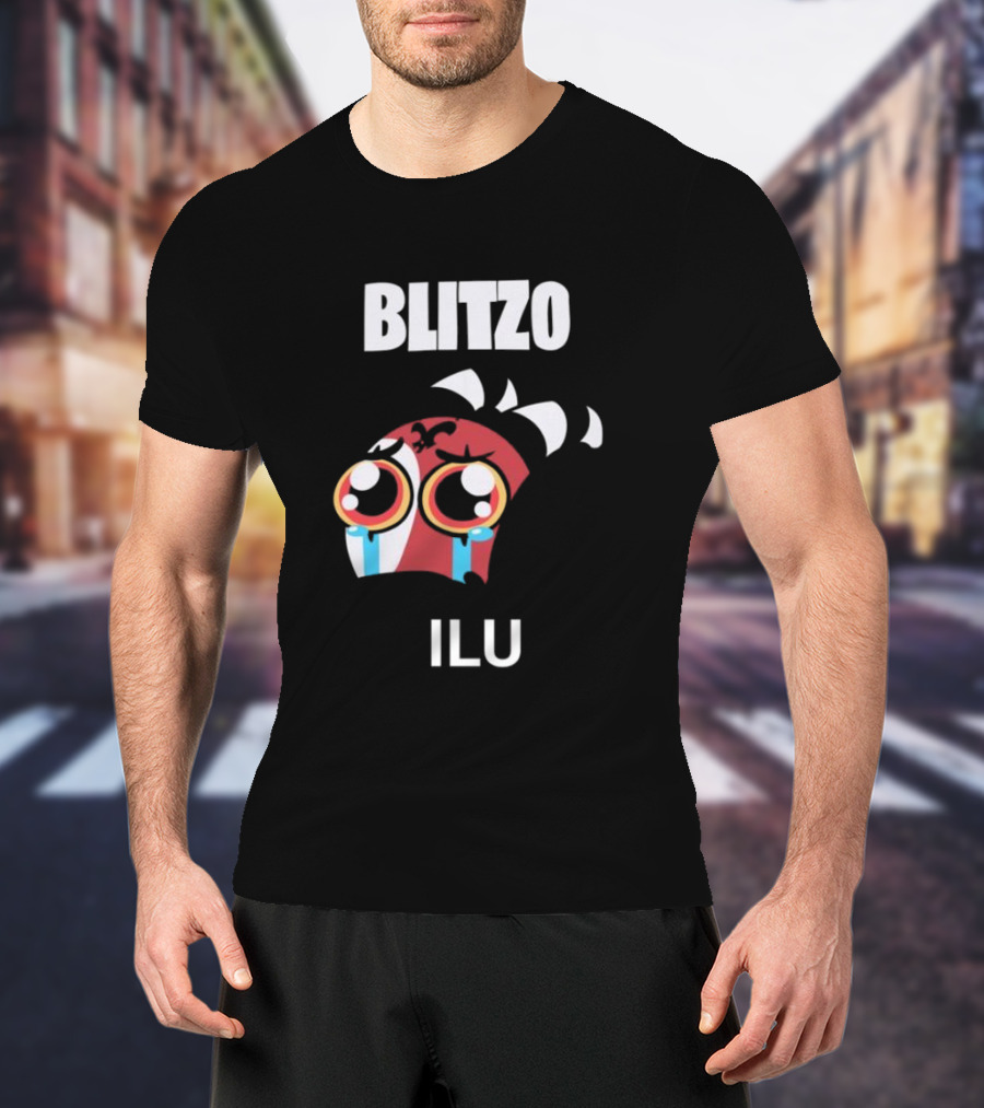 Blitzo Ilu Crying Face With Big Teary Eyes And Horns T-Shirt