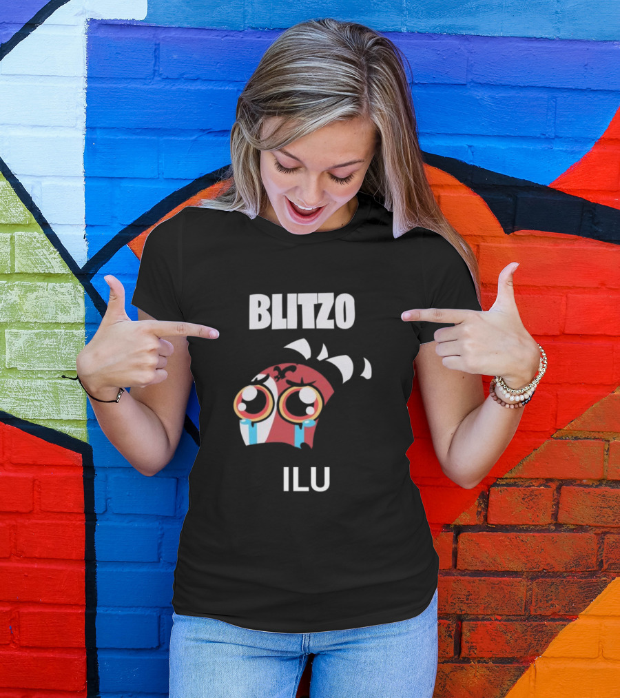 Blitzo Ilu Crying Face With Big Teary Eyes And Horns T-Shirt
