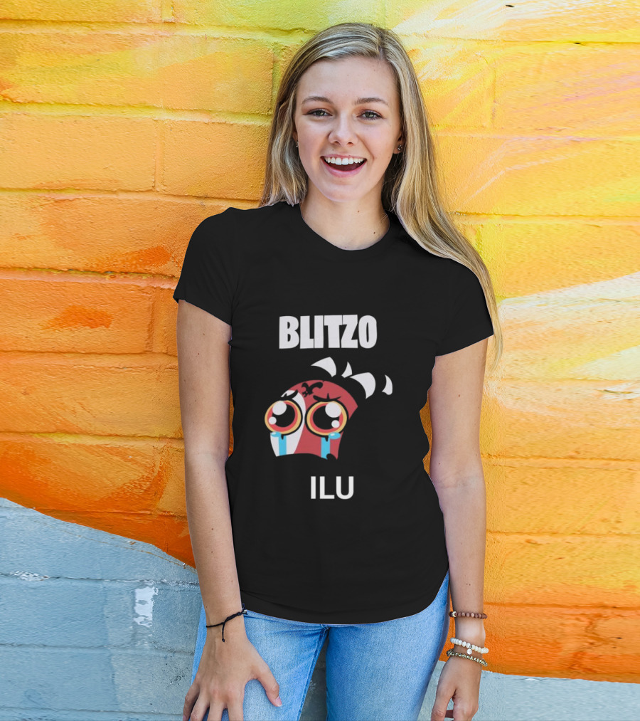 Blitzo Ilu Crying Face With Big Teary Eyes And Horns T-Shirt