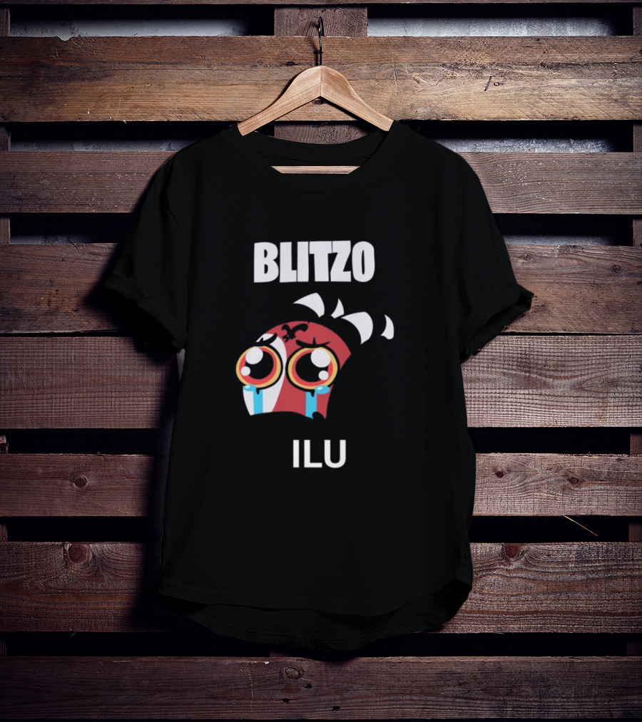 Blitzo Ilu Crying Face With Big Teary Eyes And Horns T-Shirt