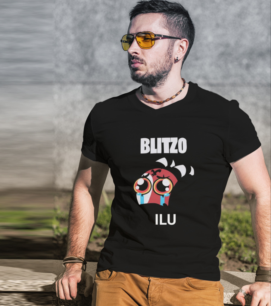 Blitzo Ilu Crying Face With Big Teary Eyes And Horns T-Shirt