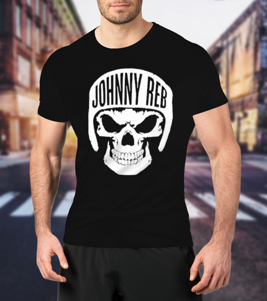 Johnny Reb Skull Helmet Classic T-Shirt