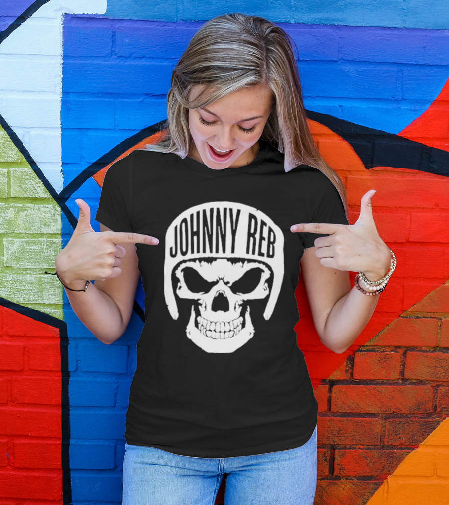 Johnny Reb Skull Helmet Classic T-Shirt