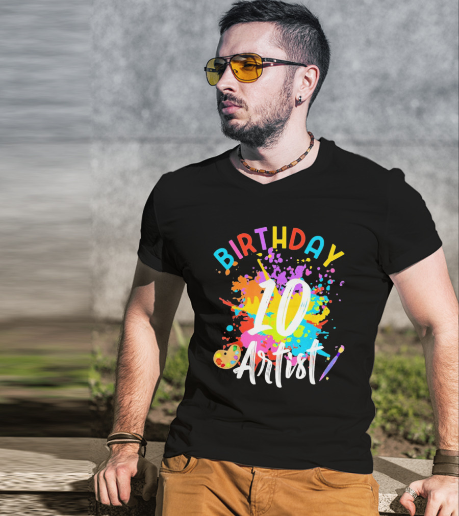 Birthday 10 Artist Painting Party T-Shirt
