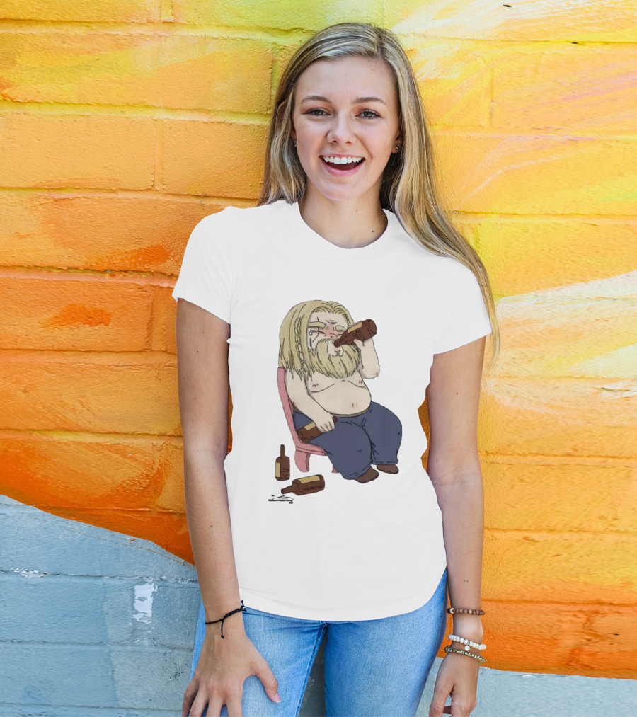 Avengers Endgame Thor Fat Drinking T-Shirt