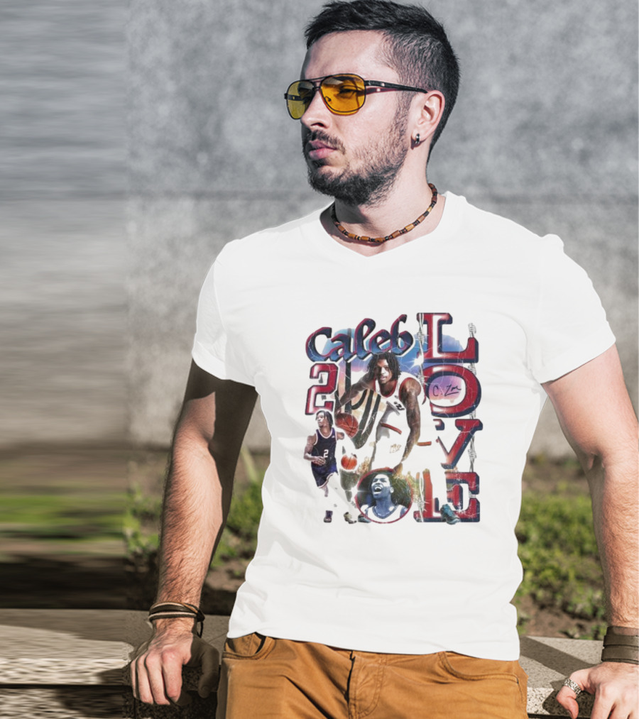 Caleb Love 2 Basketball Signature Jersey Dunk Champion Image T-Shirt