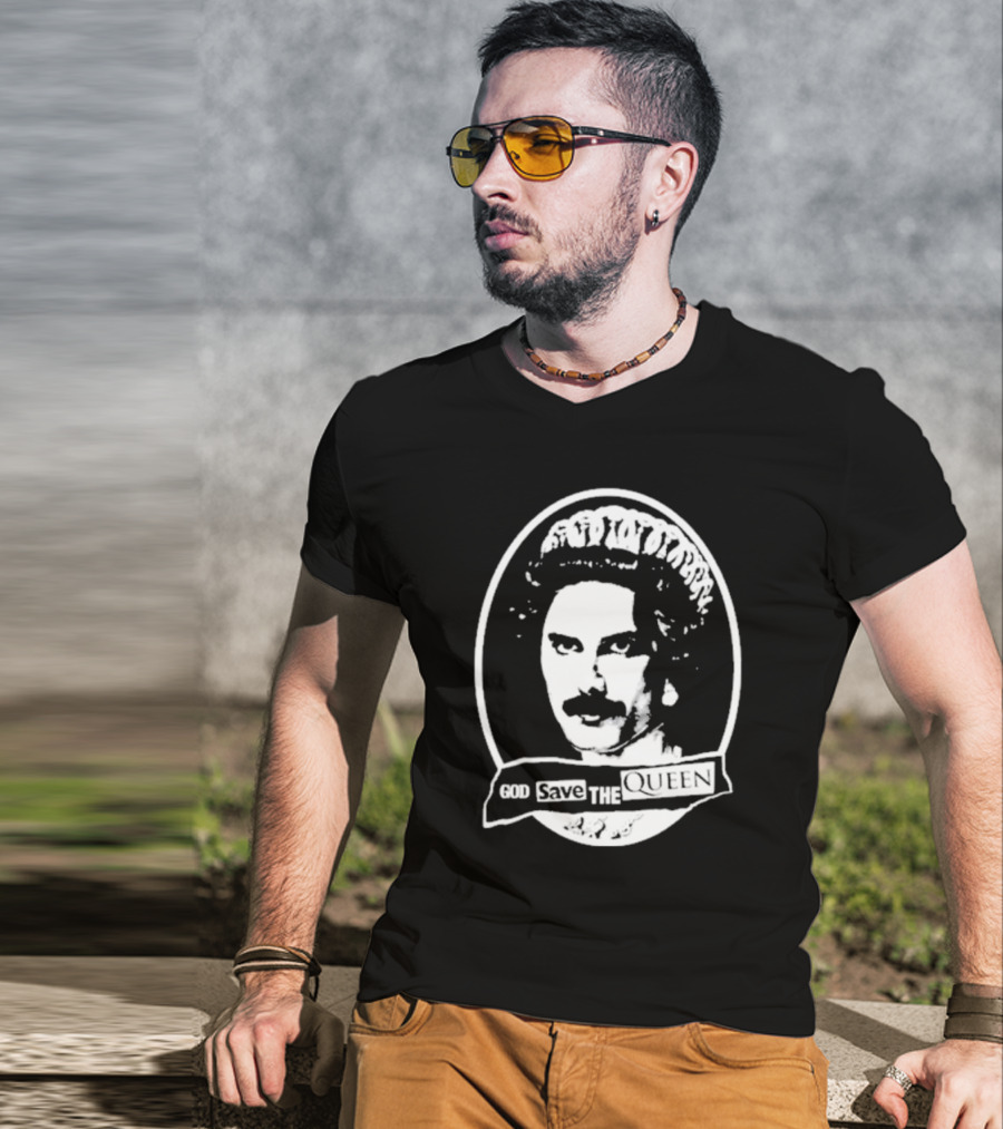 Freddie Mercury God Save The Queen Iconic T-Shirt