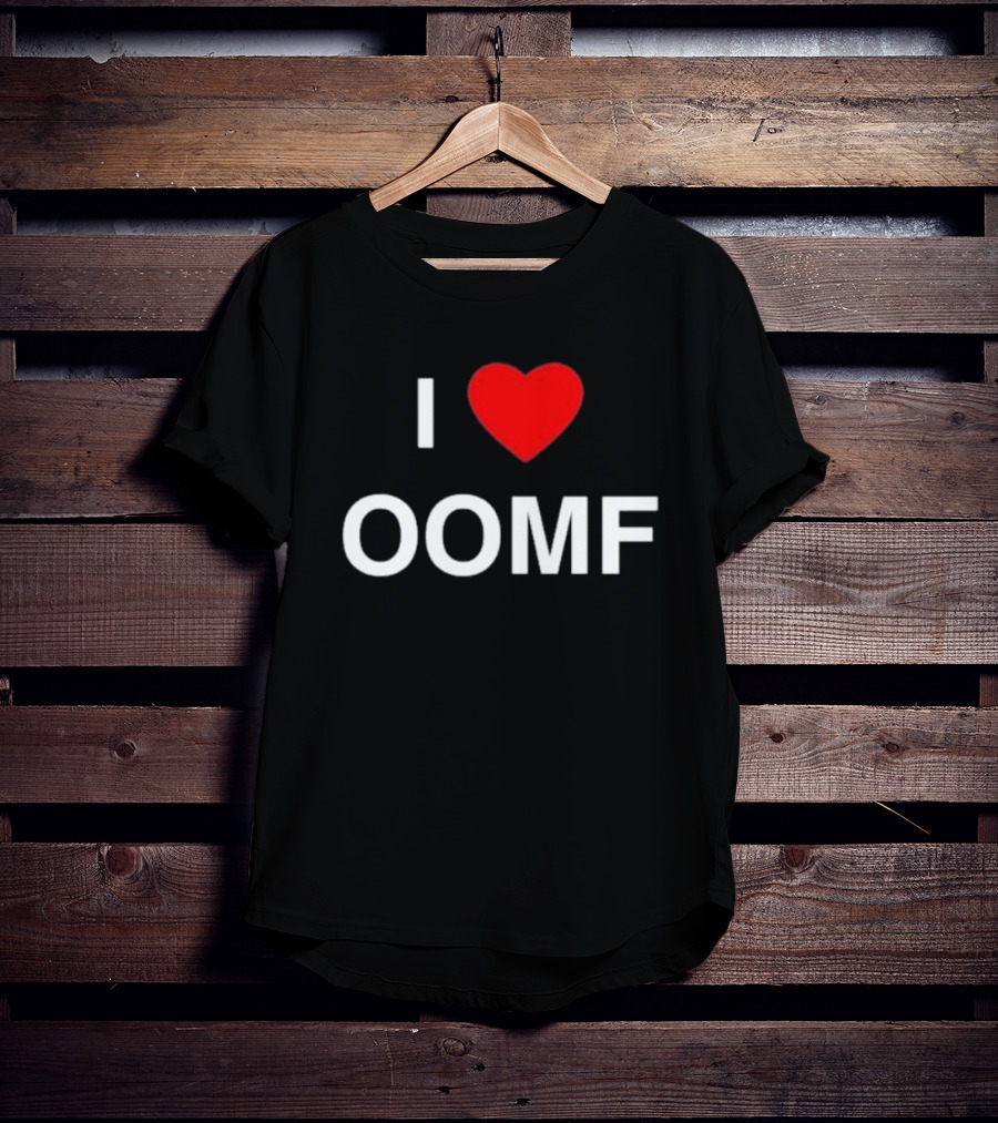 I Heart Oomf Bold Block Letters Red Heart T-Shirt