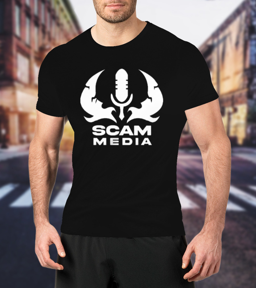 Scam Media Microphone Mandalorian Mythosaur T-Shirt