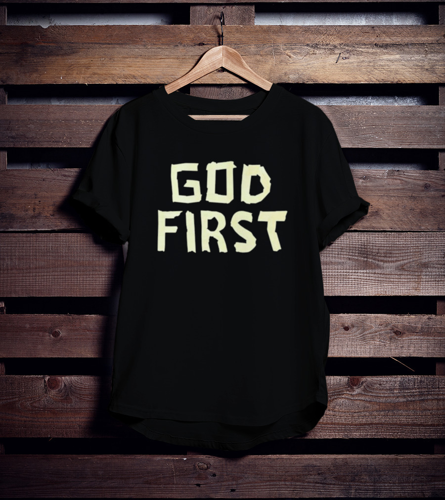 Ryan Clark God First Text T-Shirt