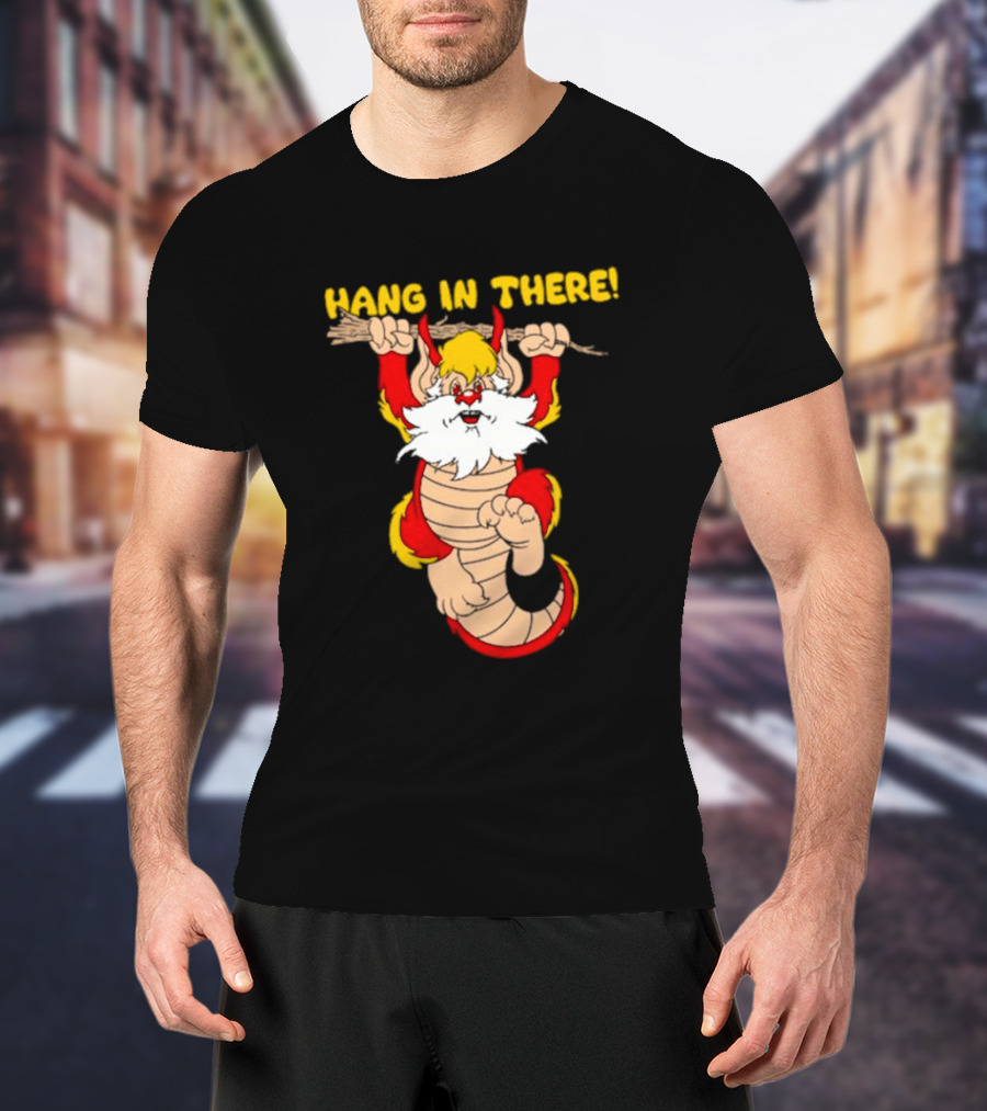Hang In There Snarf Hanging On Tree Branch T-Shirt