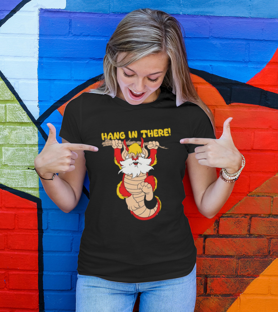 Hang In There Snarf Hanging On Tree Branch T-Shirt
