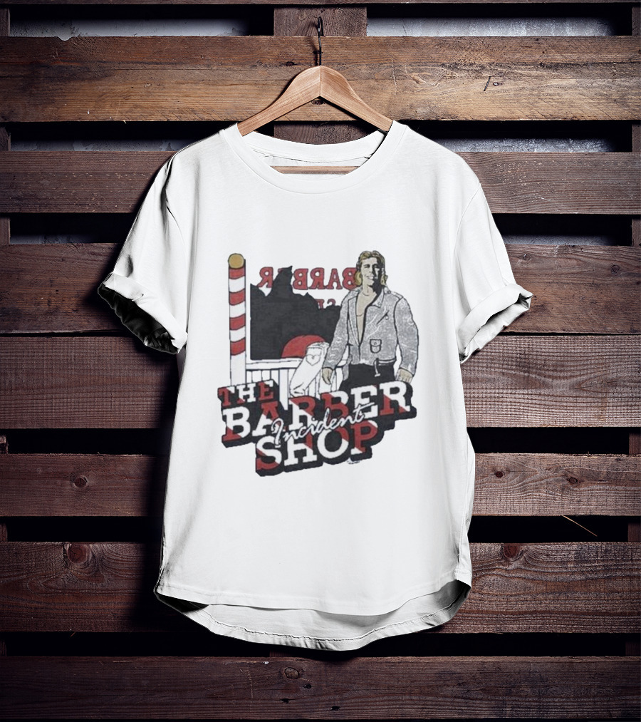 The Barber Shop Incident With Barber Pole Icon And Figure T-Shirt