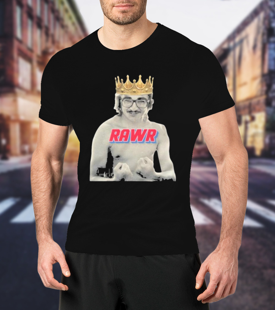 RAWR Young Greg Cote Wearing Crown T-Shirt