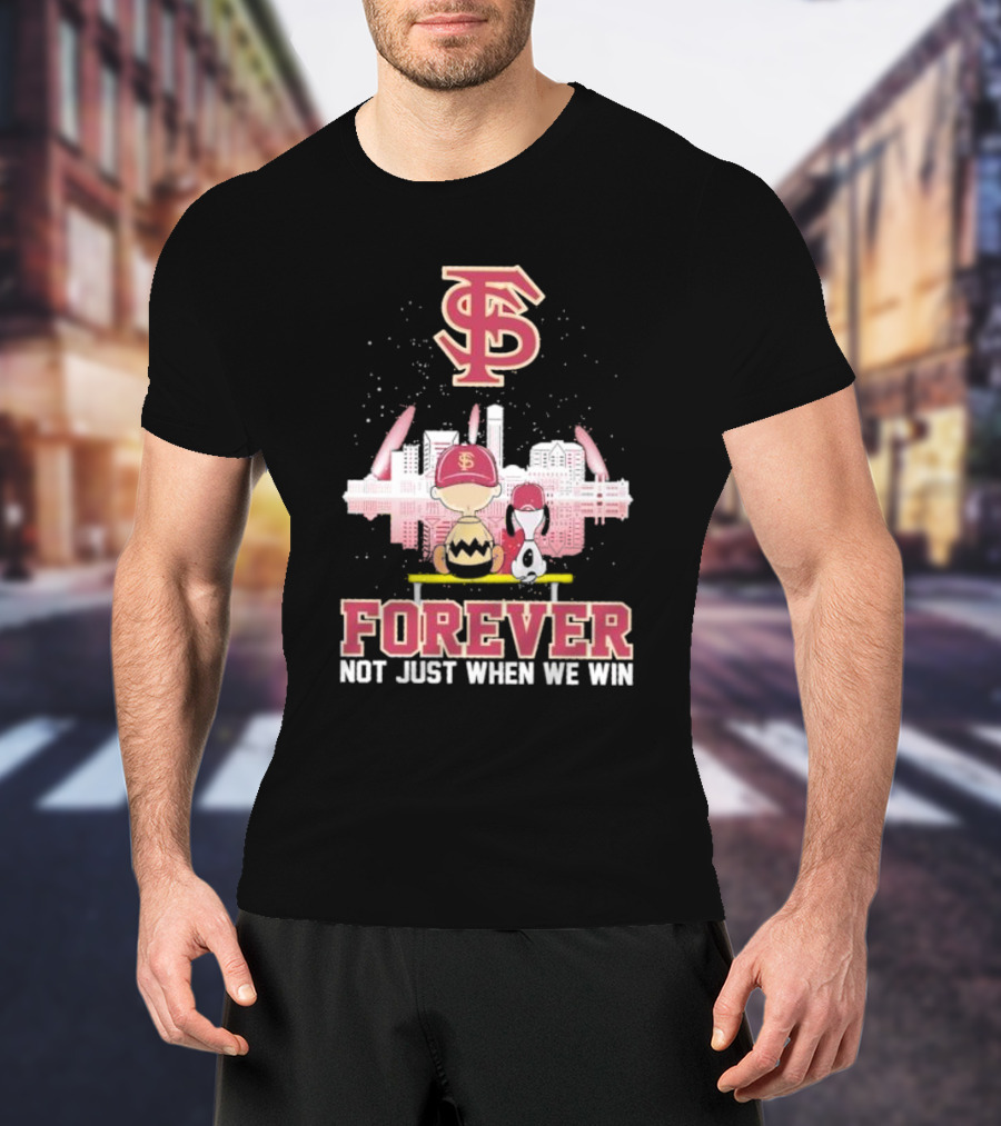 Snoopy And Charlie Brown FSU Forever Not Just When We Win T-Shirt