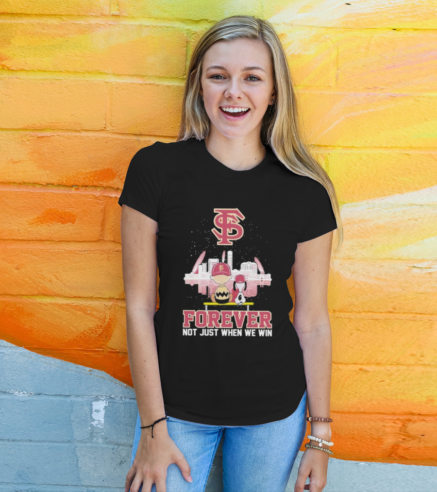 Snoopy And Charlie Brown FSU Forever Not Just When We Win T-Shirt