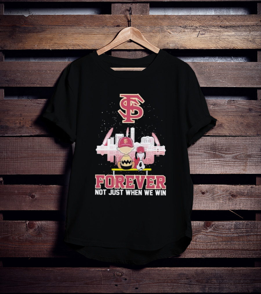 Snoopy And Charlie Brown FSU Forever Not Just When We Win T-Shirt
