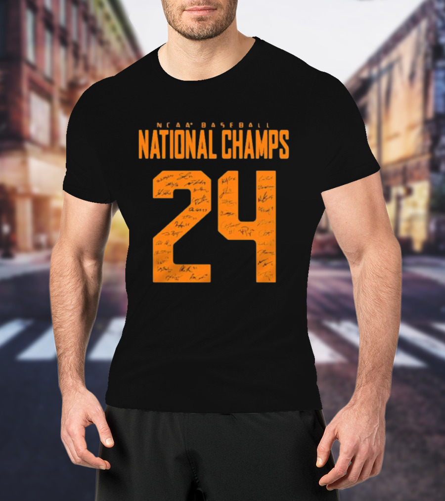 NCAA Baseball National Champs 24 Tennessee Volunteers Signature T-Shirt