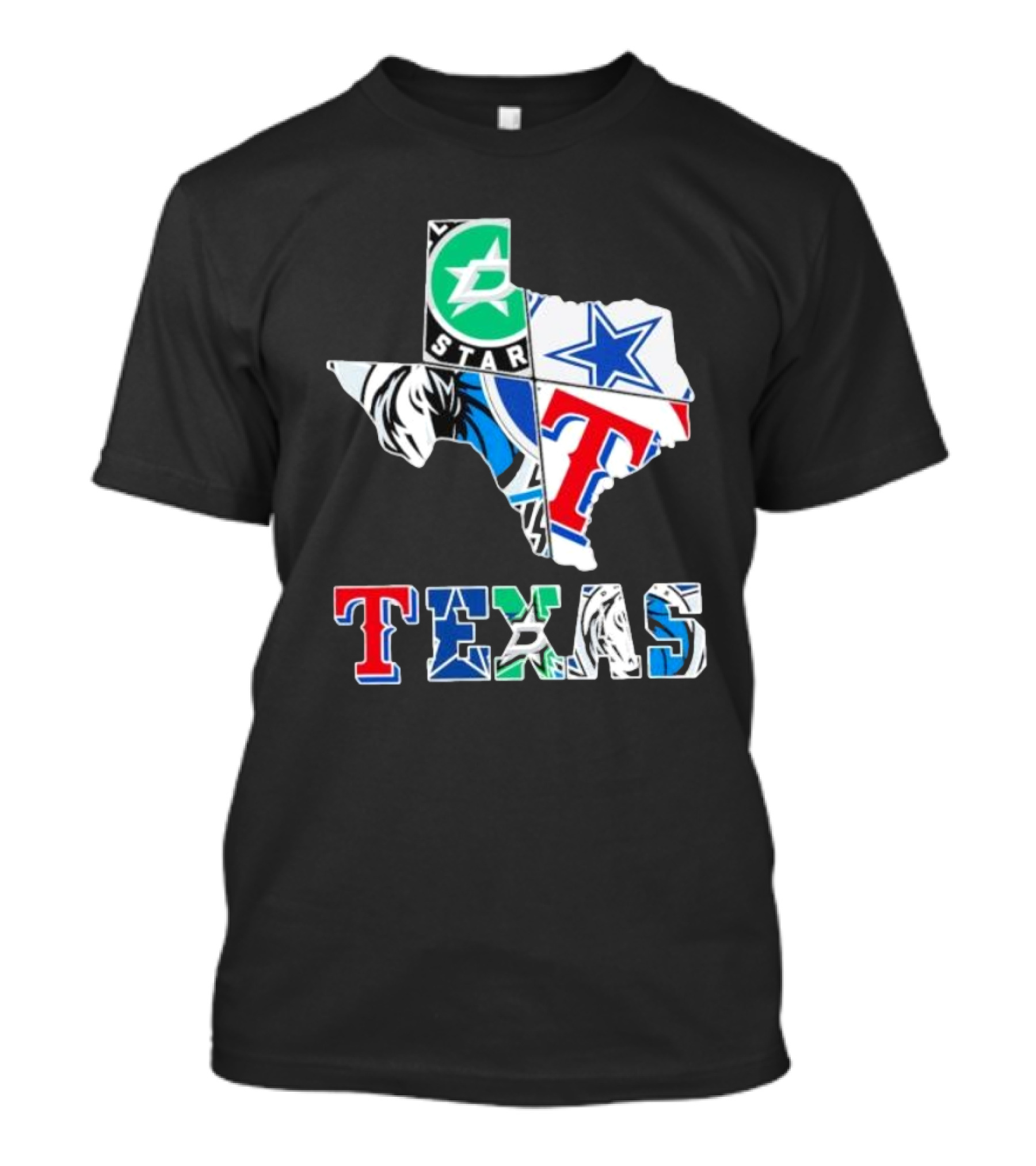 Texas Dallas Cowboys Stars Rangers Mavericks Sports Team T-Shirt