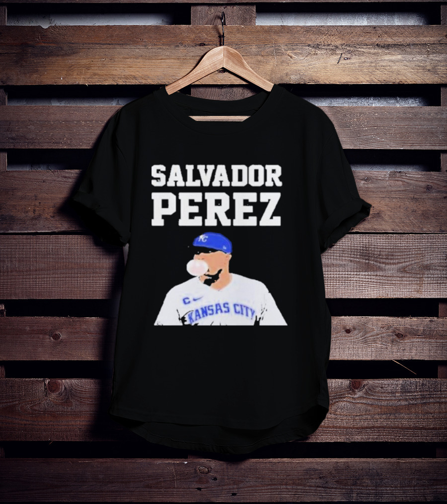 SALVADOR PEREZ KANSAS CITY BUBBLE GUM KING KC BASEBALL T-Shirt