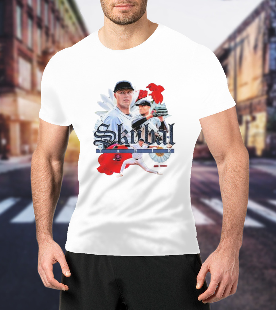 Skubal Tarik Baseball Player Floral Collage T-Shirt