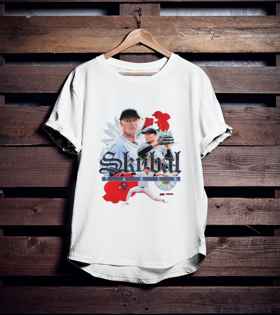Skubal Tarik Baseball Player Floral Collage T-Shirt