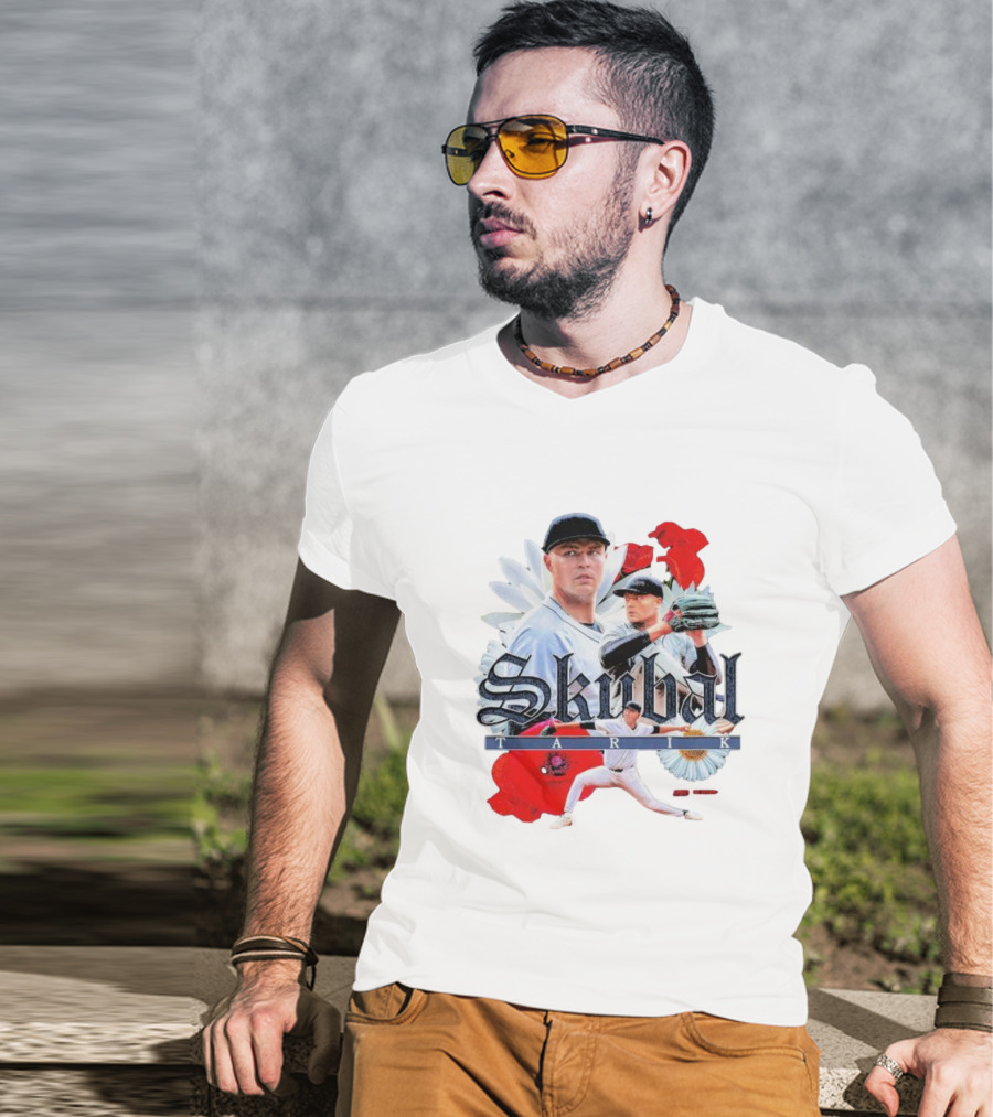 Skubal Tarik Baseball Player Floral Collage T-Shirt