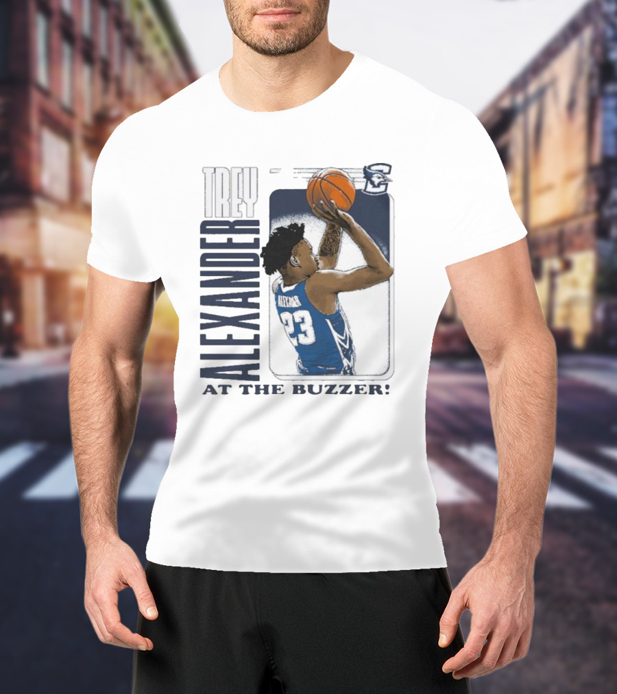 Trey Alexander 23 At The Buzzer Basketball Creighton Bluejays T-Shirt