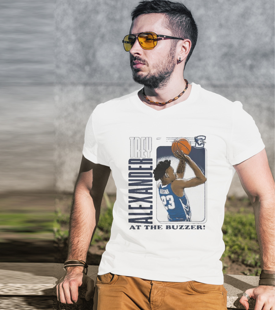 Trey Alexander 23 At The Buzzer Basketball Creighton Bluejays T-Shirt