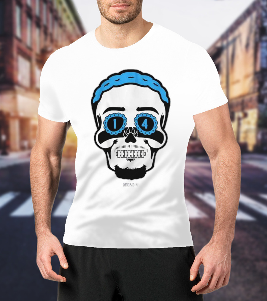Amon-Ra St Brown Sugar Skull NFLPA 14 T-Shirt
