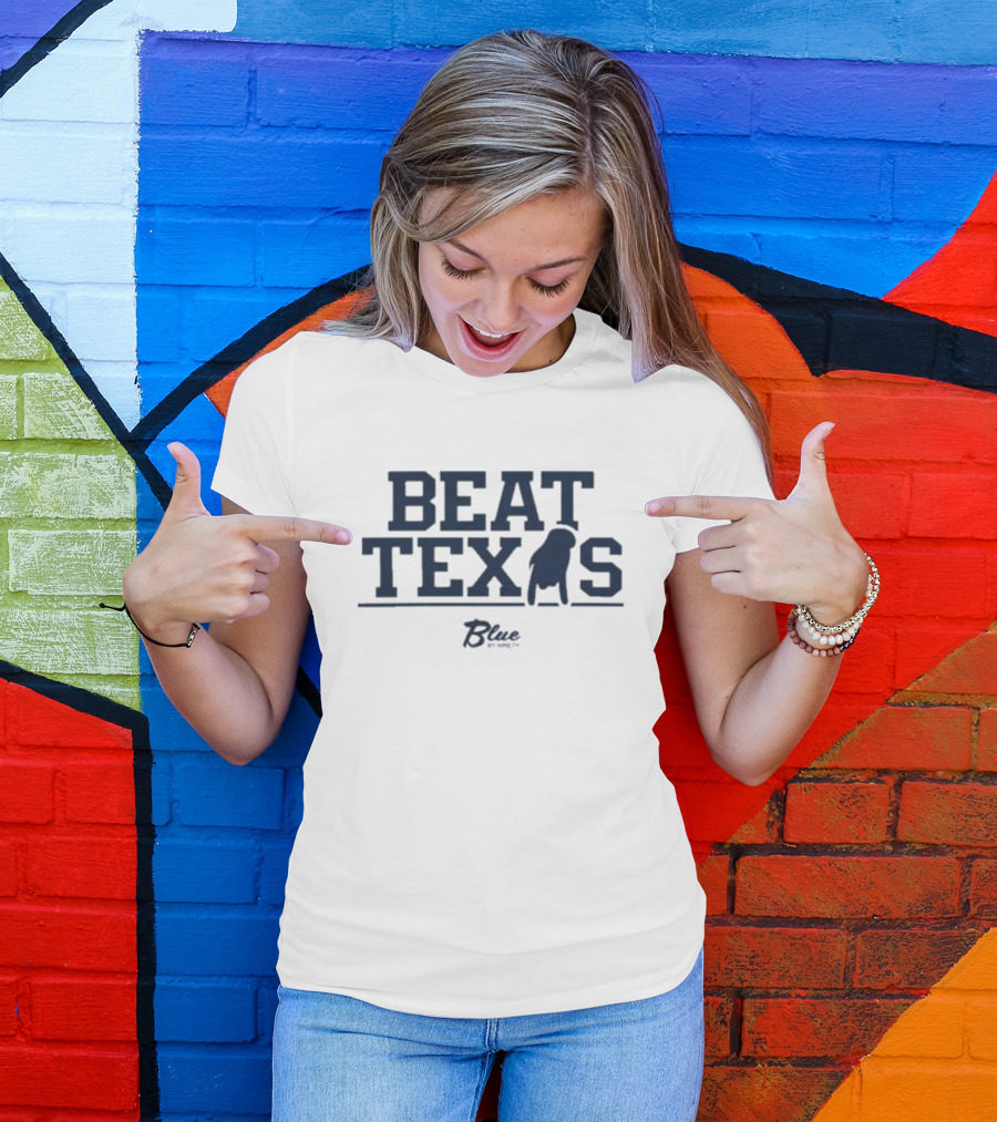 Beat Texas Blue Football Rivalry Spirit T-Shirt