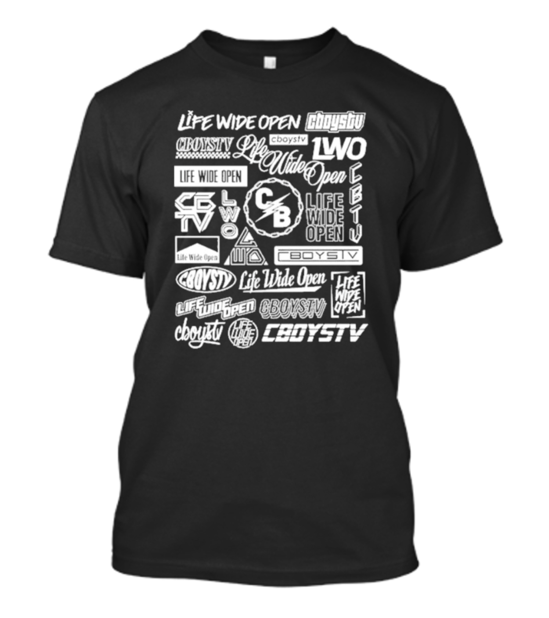 Cbysotv Life Wide Open Cboystv CB Chain Life Wide Open CB TV T-Shirt
