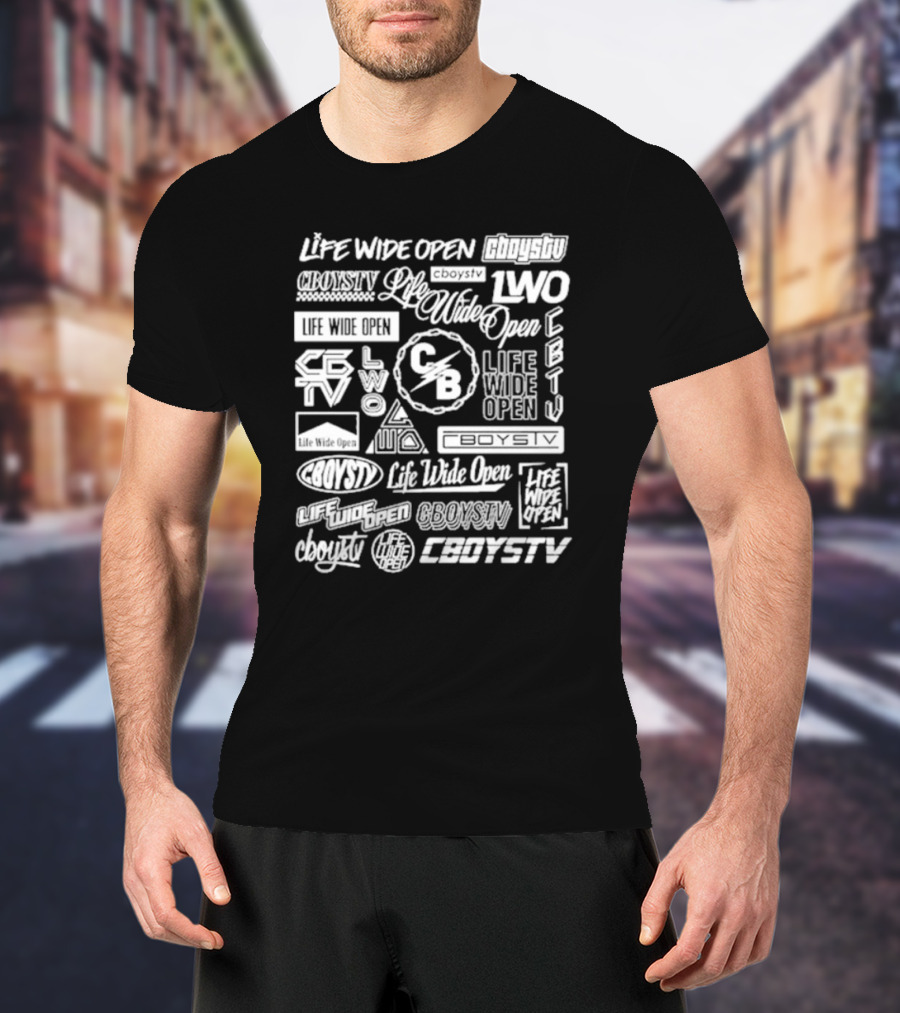Cbysotv Life Wide Open Cboystv CB Chain Life Wide Open CB TV T-Shirt