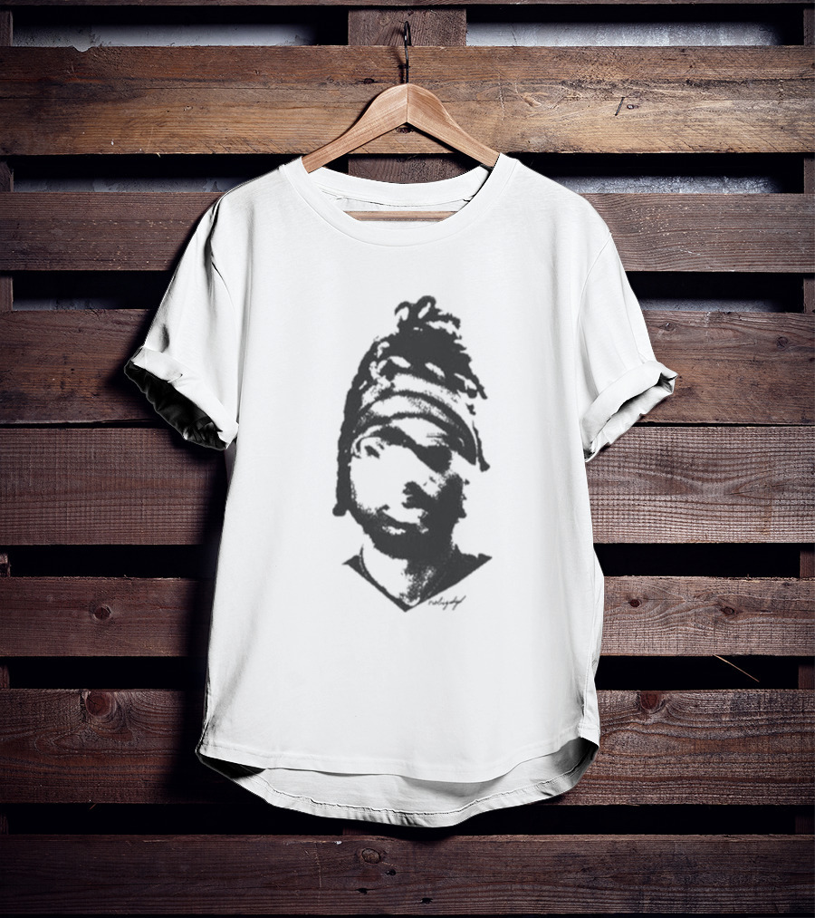 Nobigdyl. Monochrome Silhouette Face T-Shirt