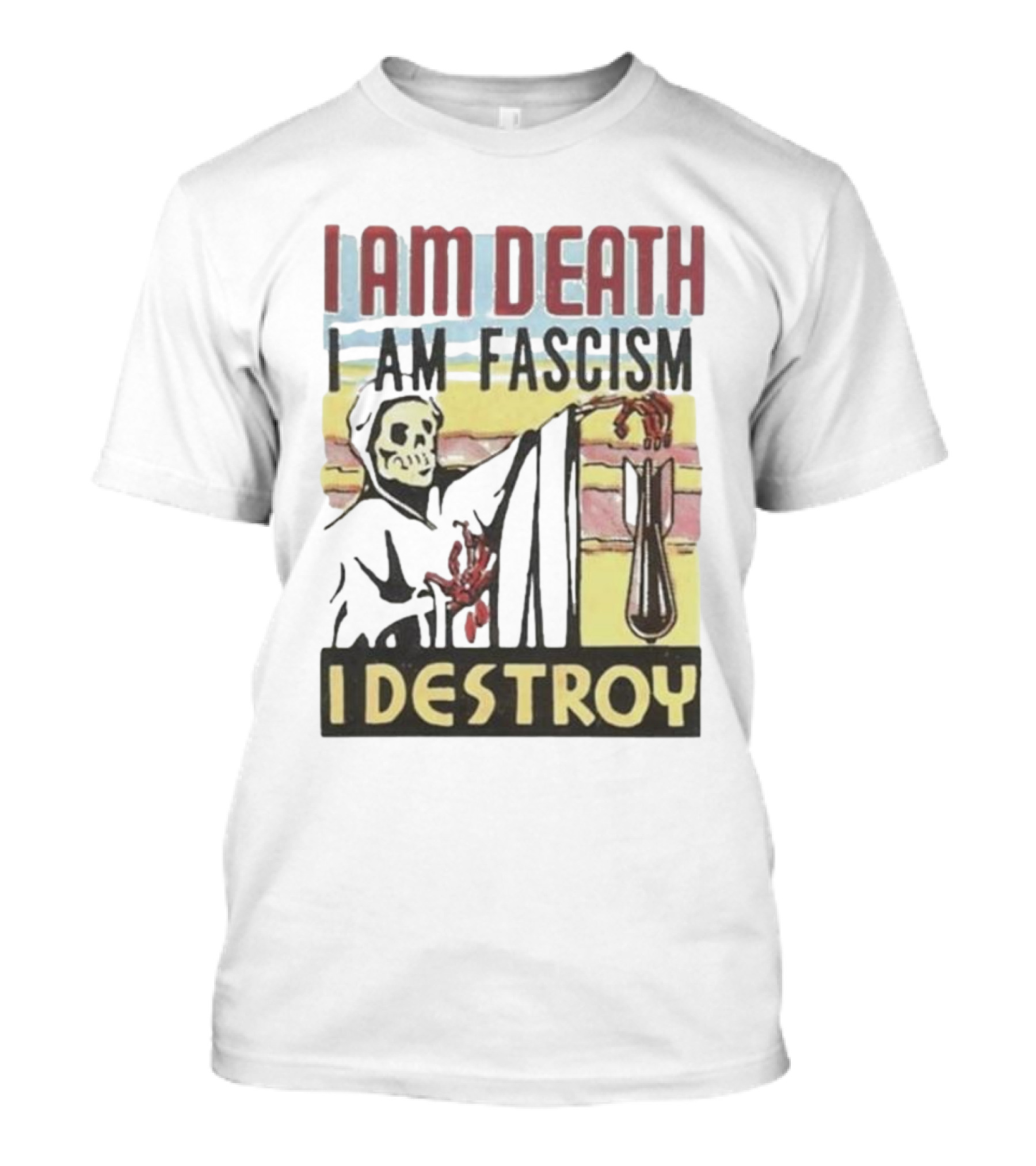 Propagandopolis I Am Death I Am Fascism I Destroy Skeleton Bomb T-Shirt