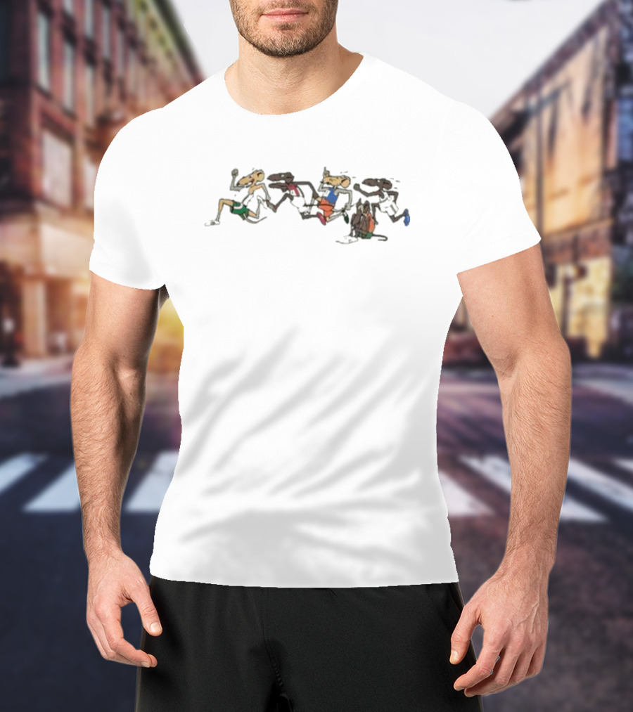 Rat Race Hawaii 70s Vintage Runner Cartoon Characters T-Shirt