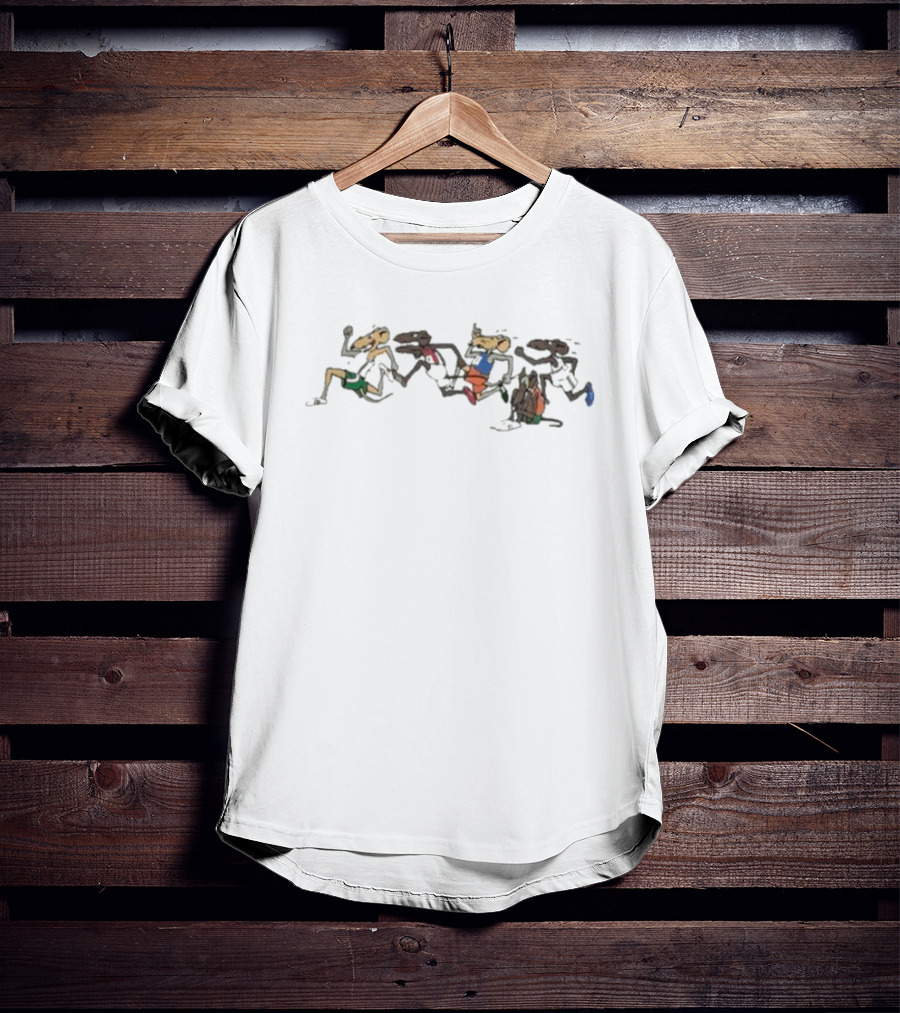 Rat Race Hawaii 70s Vintage Runner Cartoon Characters T-Shirt