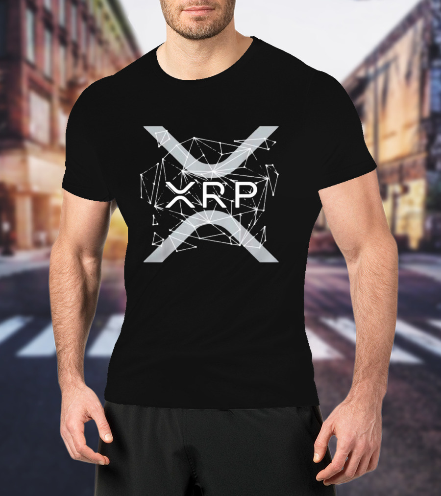 XRP Ripple Logo With Geometric Pattern Elements T-Shirt