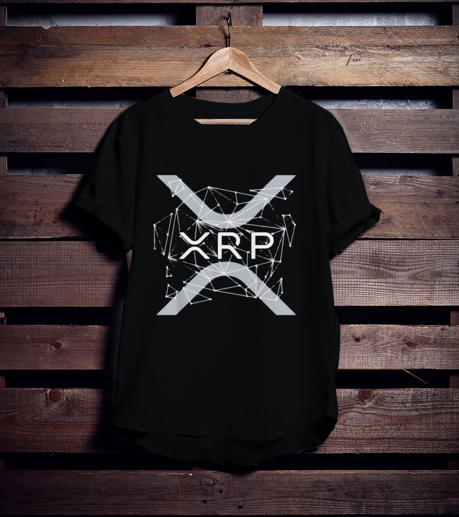 XRP Ripple Logo With Geometric Pattern Elements T-Shirt