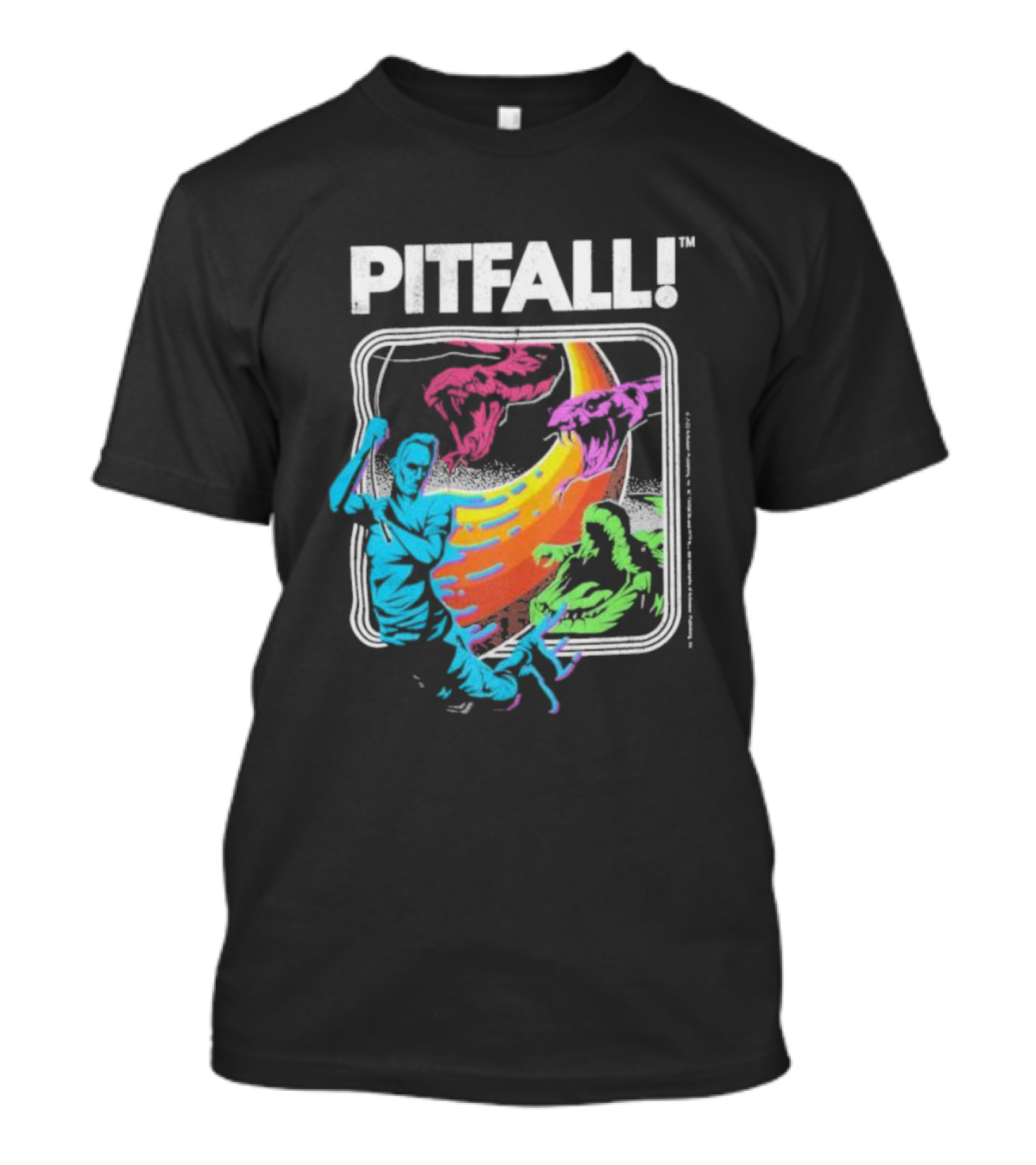 Seven Squared Pitfall Retro Adventure Gaming T-Shirt