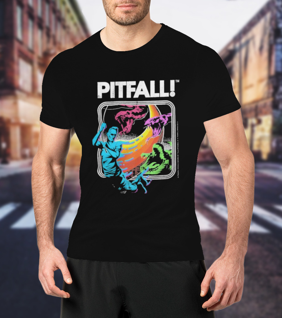 Seven Squared Pitfall Retro Adventure Gaming T-Shirt