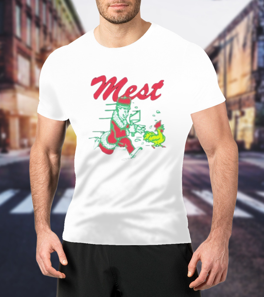 Tony Lovato X Mest The Boys Santa Running With Chicken T-Shirt