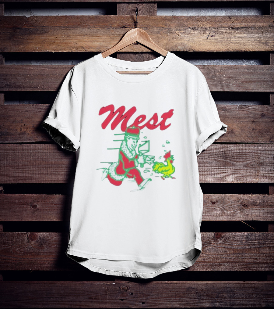 Tony Lovato X Mest The Boys Santa Running With Chicken T-Shirt