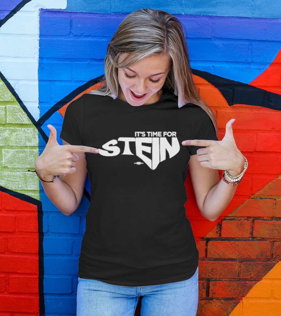 IT’S TIME FOR STEIN Classic Superhero Inspired Bold Lettering T-Shirt