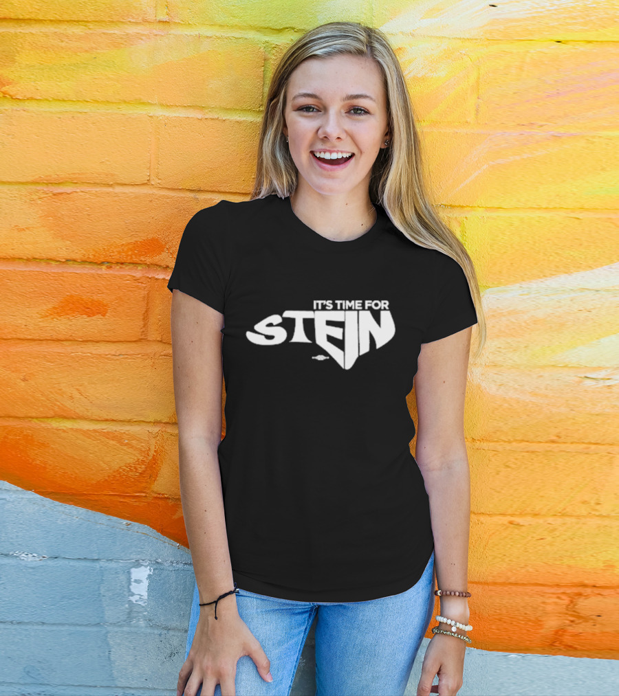 IT’S TIME FOR STEIN Classic Superhero Inspired Bold Lettering T-Shirt