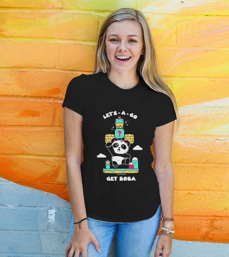 LET'S-A-GO GET BOBA PANDA THE PANDA T-Shirt