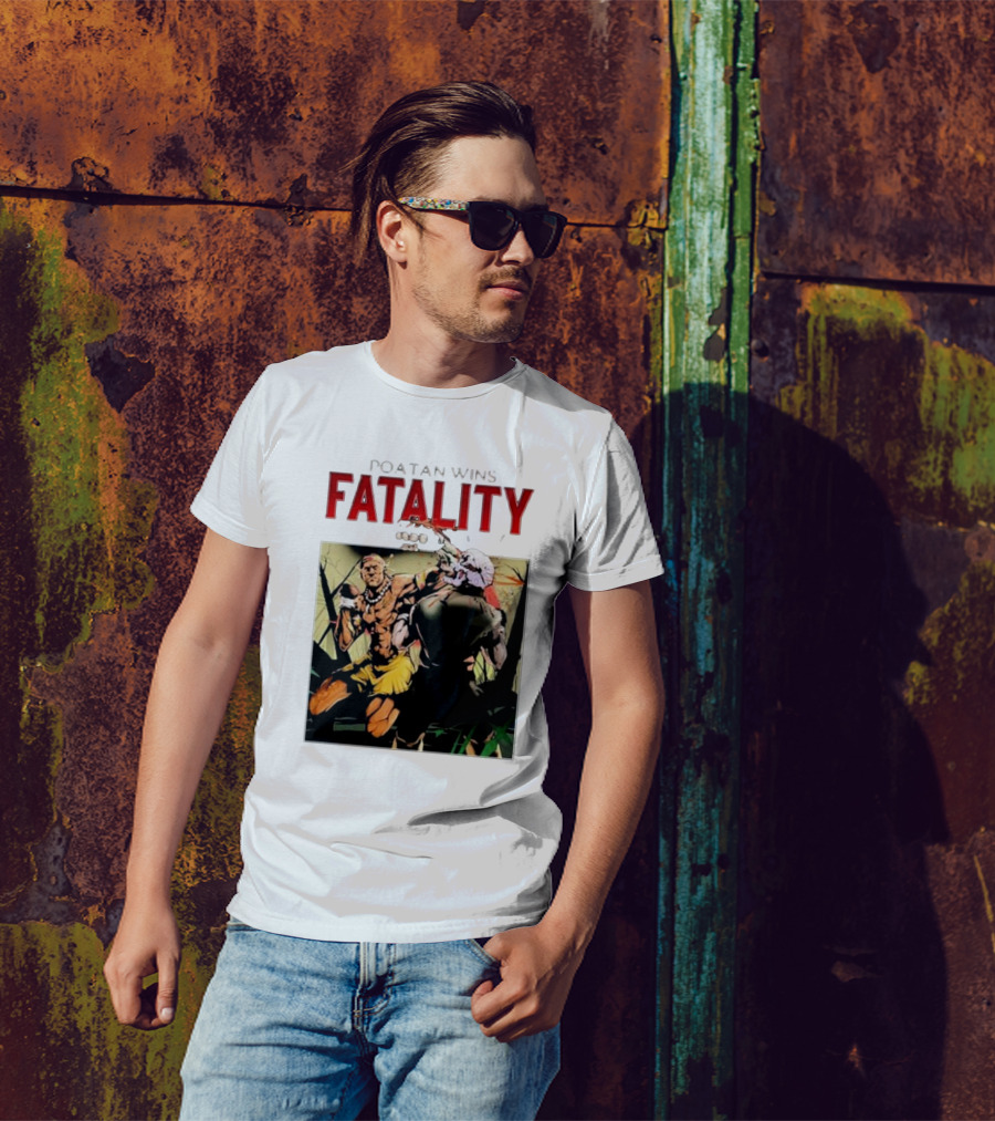 Poatan Wins Fatality Comic Style Fight Scene T-Shirt